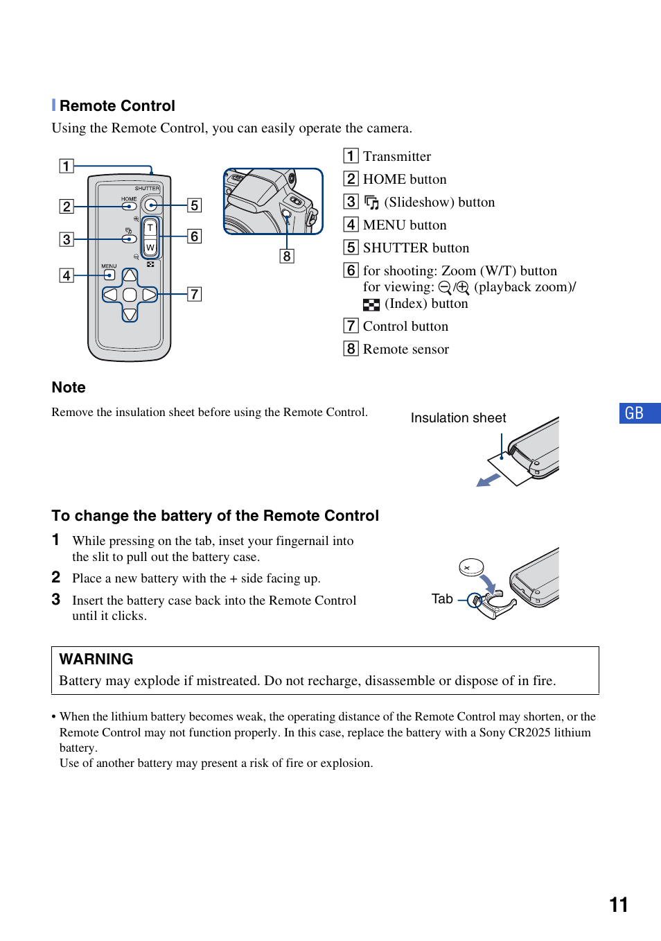 Sony Cyber-shot DSC-H50 User Manual | Page 11 / 88