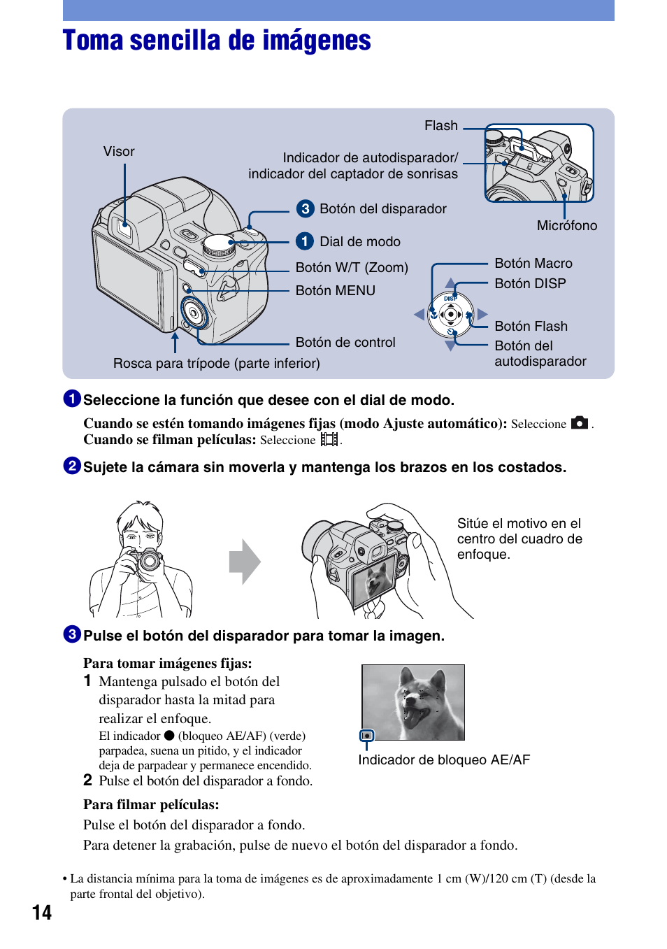 Toma sencilla de imágenes | Sony Cyber-shot DSC-H50 User Manual | Page 56 / 88