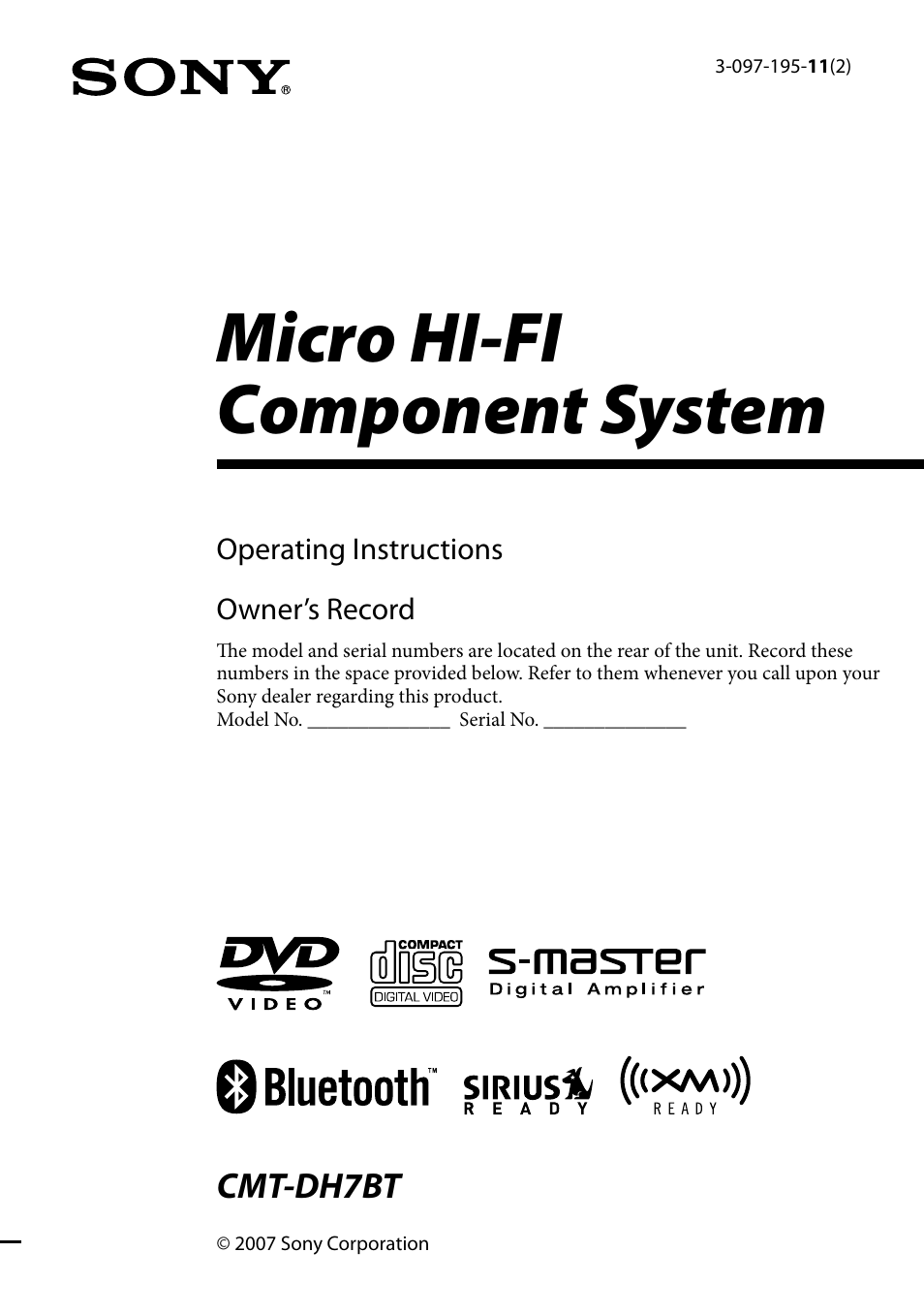 Sony CMT-DH7BT User Manual | 92 pages