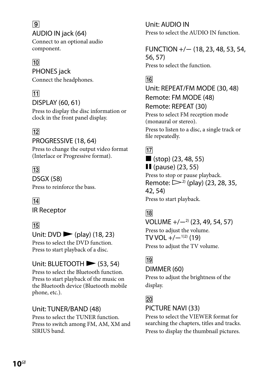 Sony CMT-DH7BT User Manual | Page 10 / 92