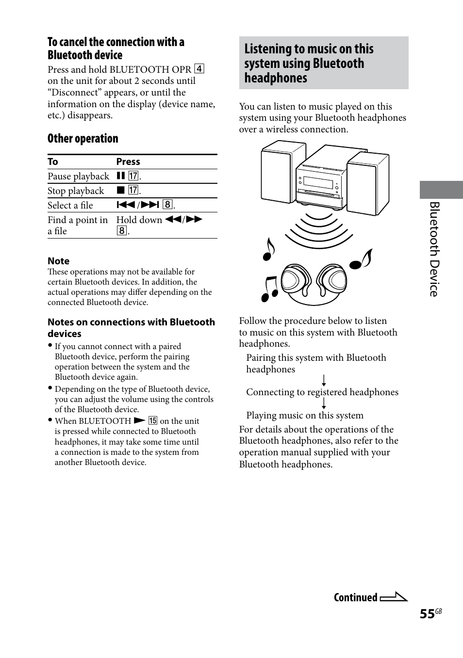 Other operation | Sony CMT-DH7BT User Manual | Page 55 / 92