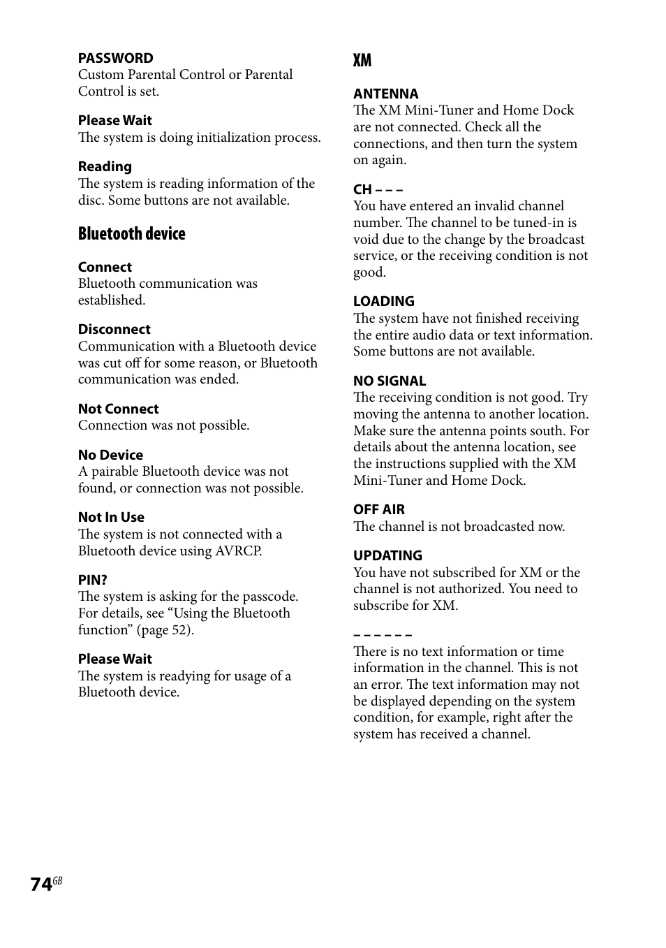 Bluetooth device | Sony CMT-DH7BT User Manual | Page 74 / 92