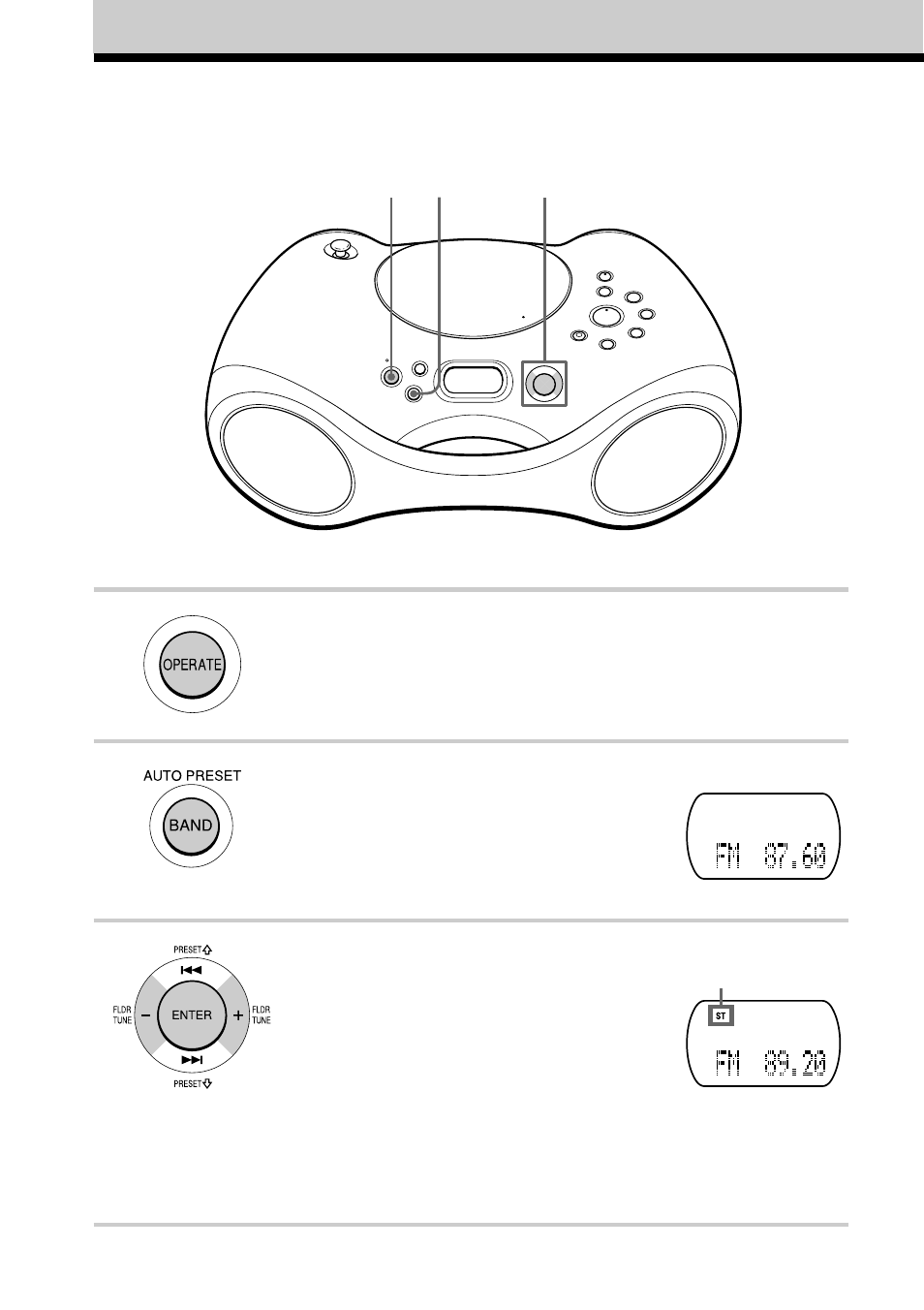 Listening to the radio | Sony ZS-X3CP User Manual | Page 8 / 56