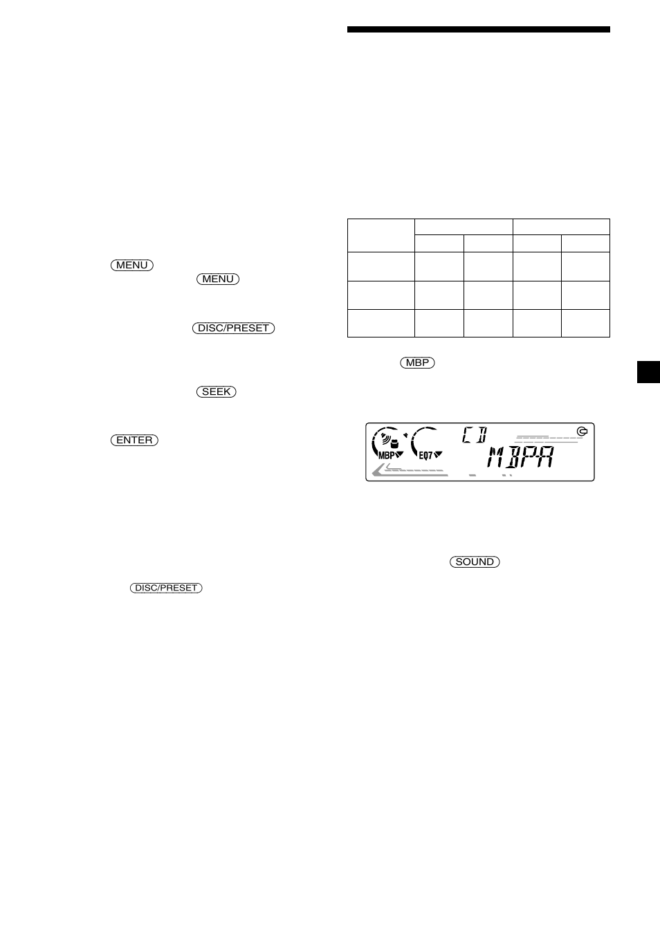 Selecting the sound position | Sony CDX-CA660X User Manual | Page 19 / 28