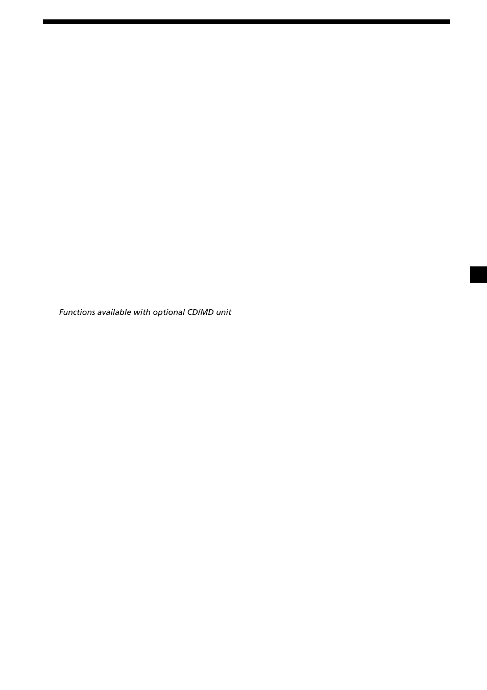 3table of contents, Getting started, Cd player cd/md unit (optional) | Radio, Other functions, Tv/video (optional), Additional information | Sony CDX-CA660X User Manual | Page 3 / 28