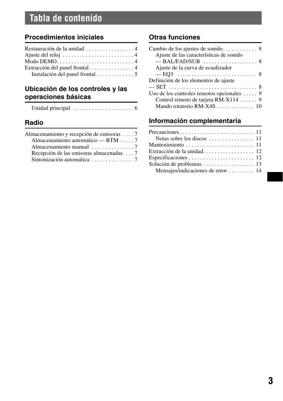 Sony CDX-S2010T User Manual | Page 15 / 40