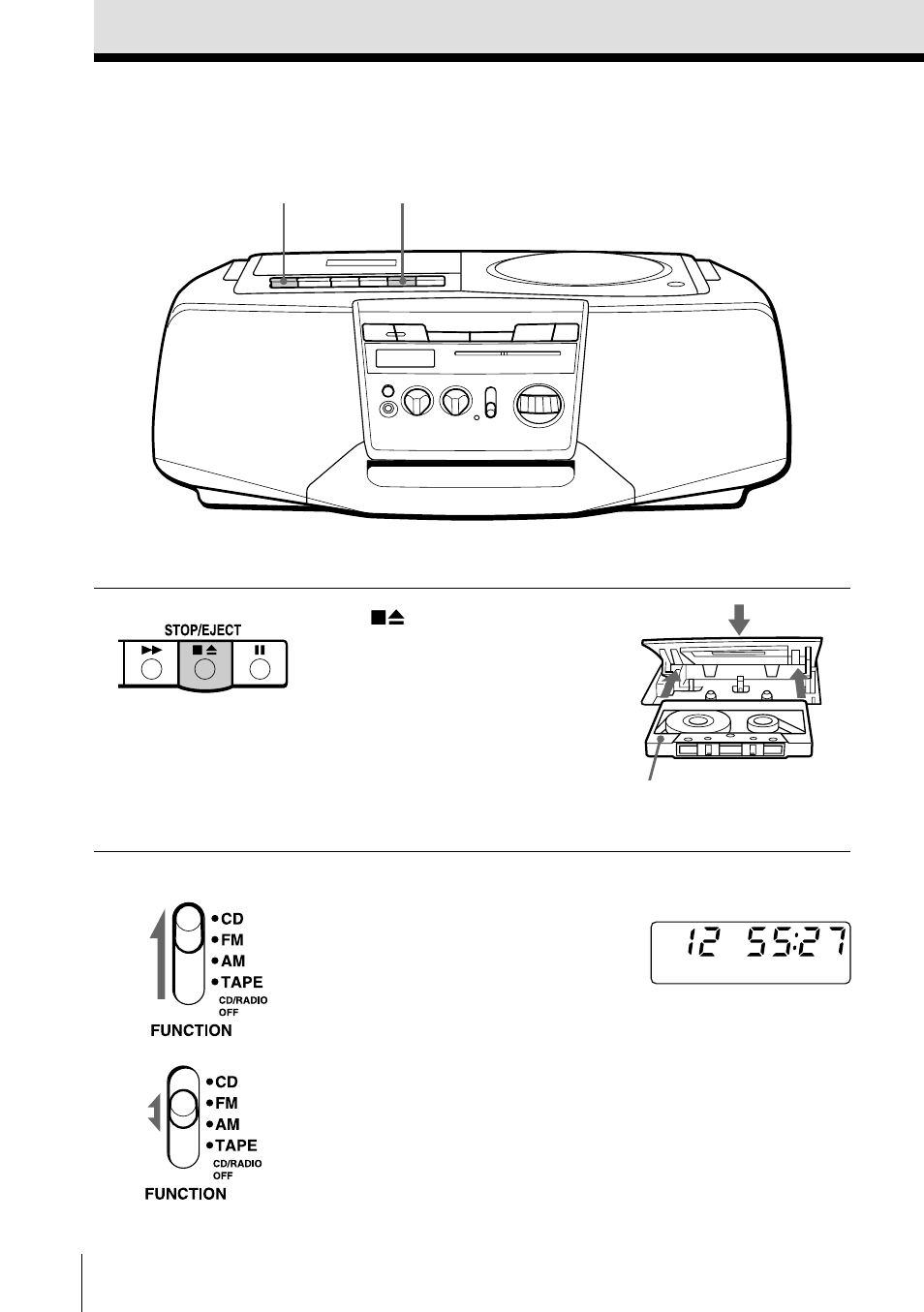 Recording on a tape | Sony CFD-V14 User Manual | Page 10 / 52