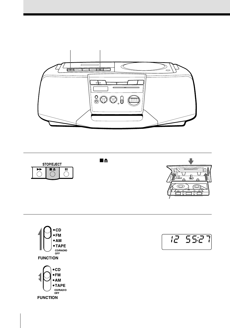 Grabación en una cinta | Sony CFD-V14 User Manual | Page 34 / 52