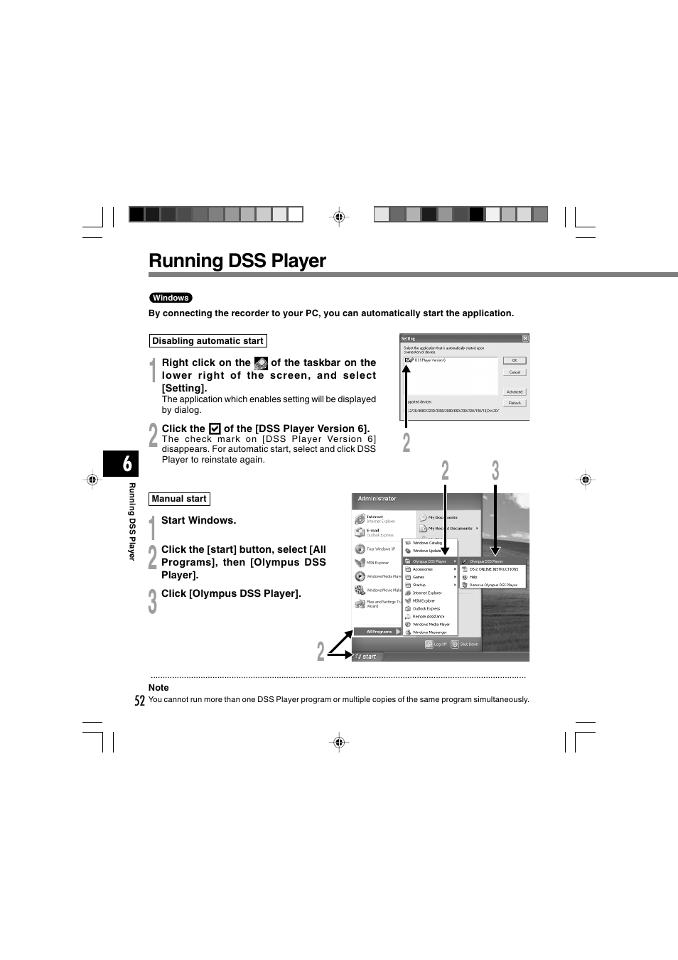 Running dss player | Sony DS-2 User Manual | Page 52 / 64