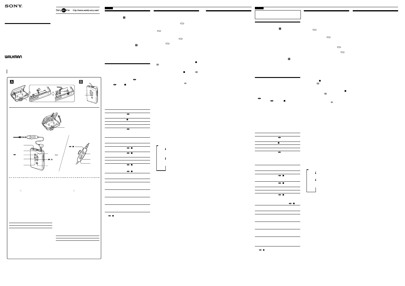 Sony WM-EX505 User Manual | 2 pages