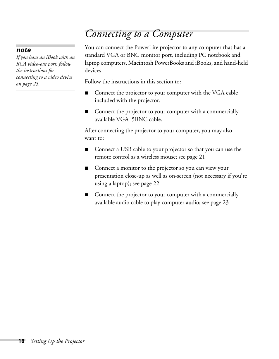 Connecting to a computer | Sony 76c User Manual | Page 18 / 111