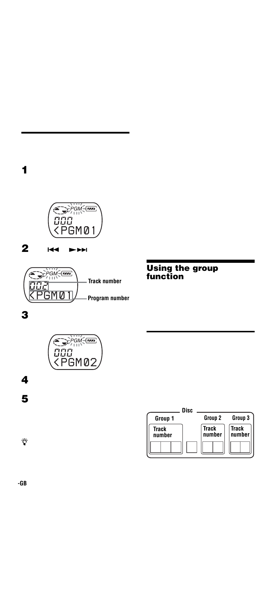 Using the group function, What is a disc with group settings | Sony Walkman MZ-E310 User Manual | Page 12 / 364