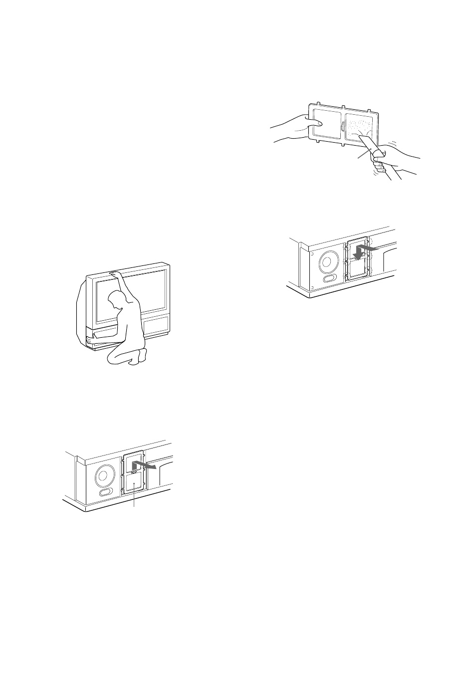 Cleaning the air filter | Sony KL-40WA1K User Manual | Page 28 / 31