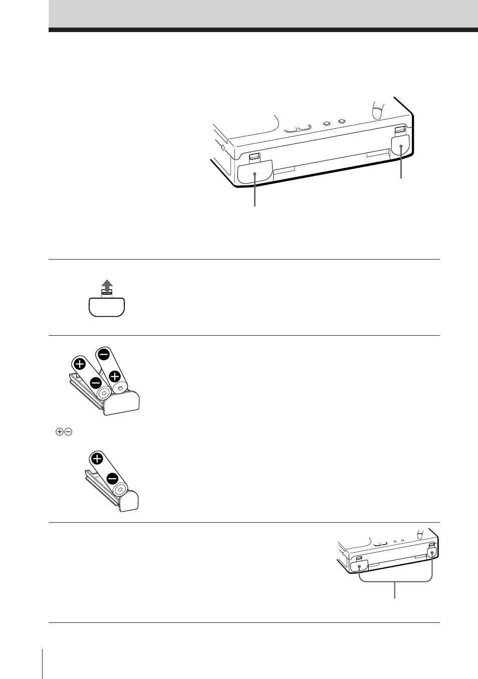 Inserting the batteries | Sony ICF-SW1000TS User Manual | Page 4 / 222