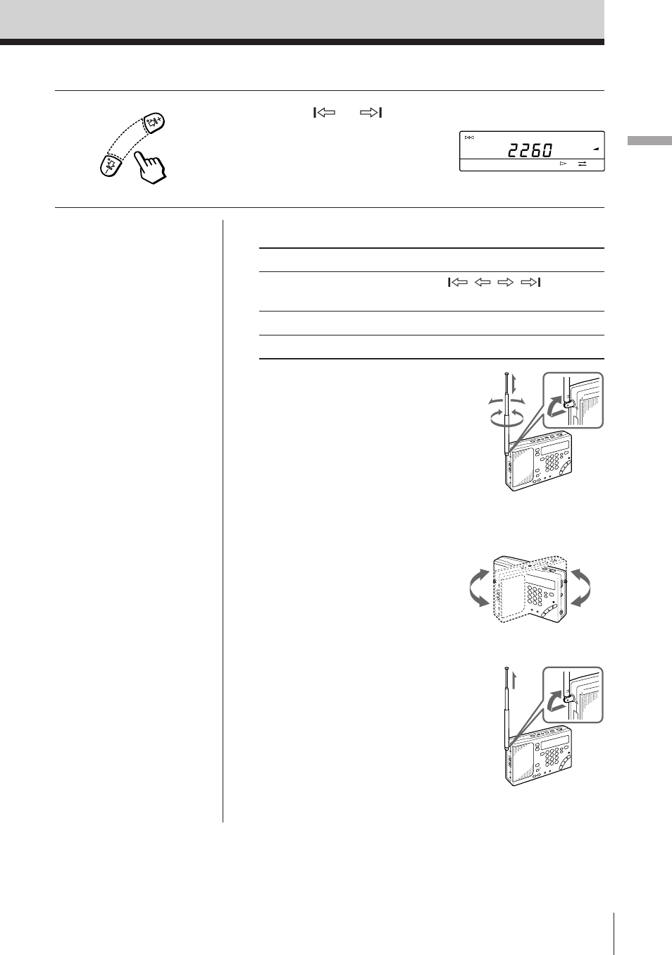 Fonctionnement de base 7 | Sony ICF-SW1000TS User Manual | Page 51 / 222