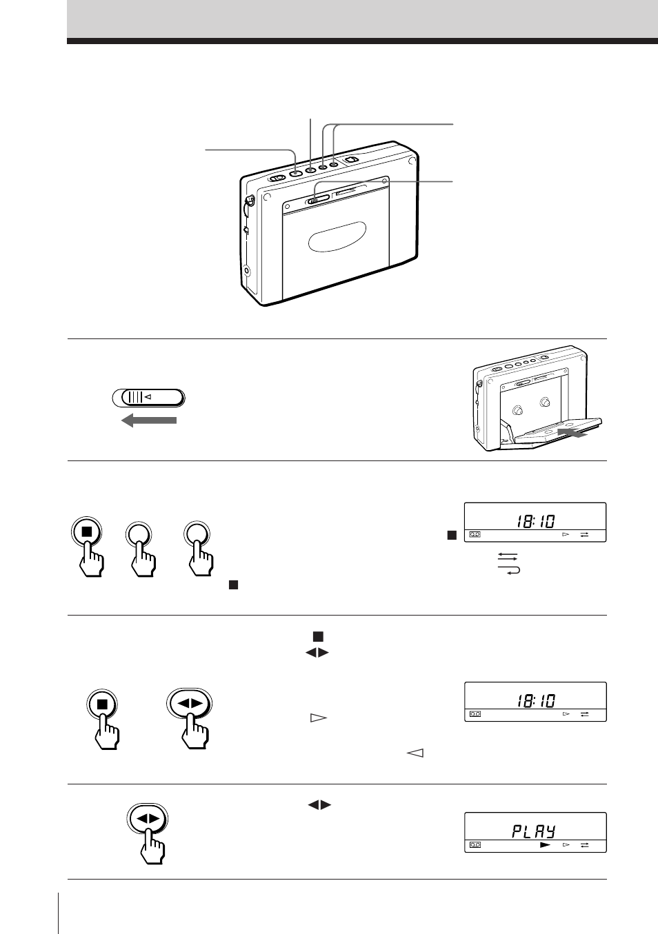 Wiedergeben einer cassette | Sony ICF-SW1000TS User Manual | Page 96 / 222