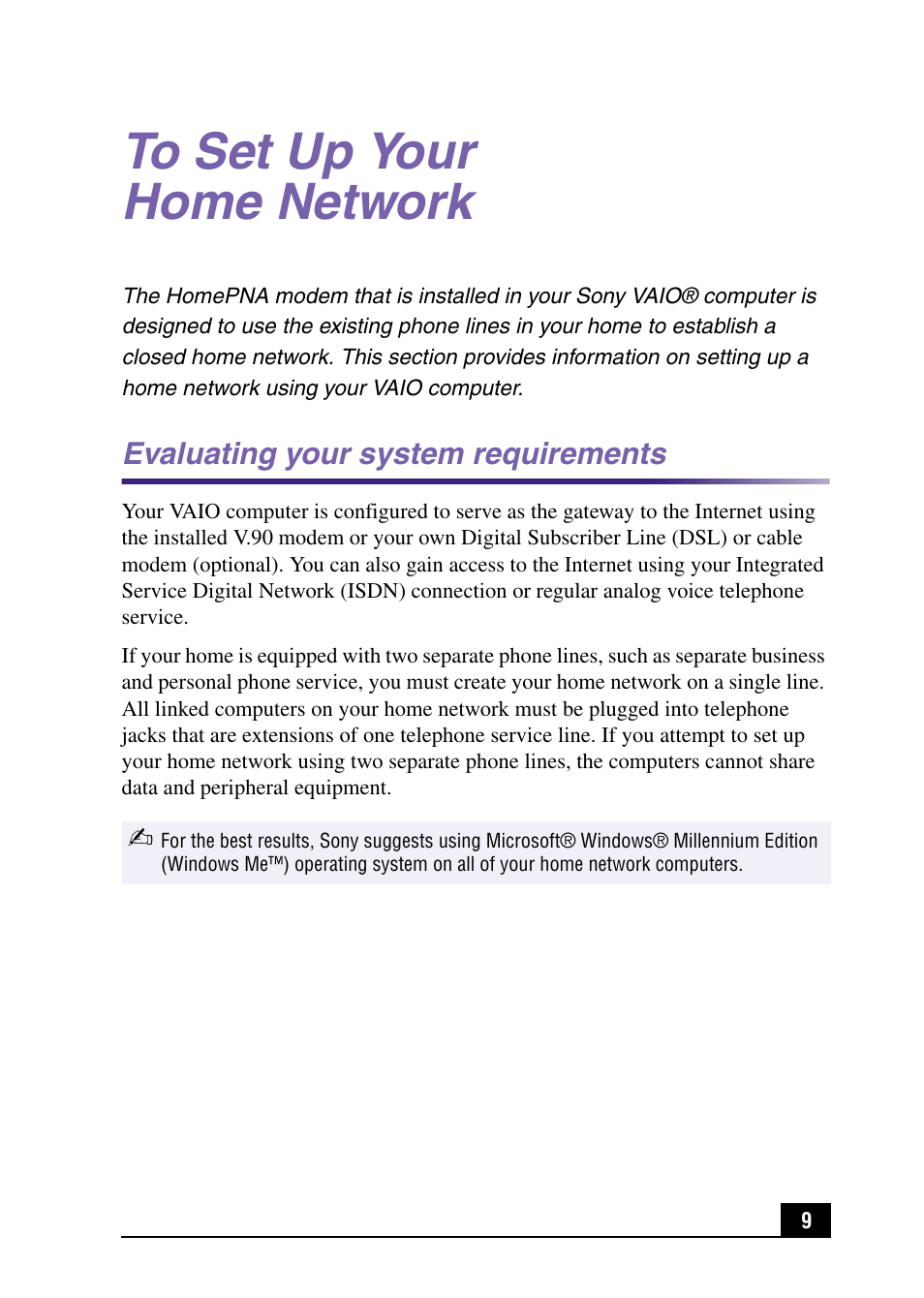 Evaluating your system requirements | Sony MPKTHE User Manual | Page 11 / 32