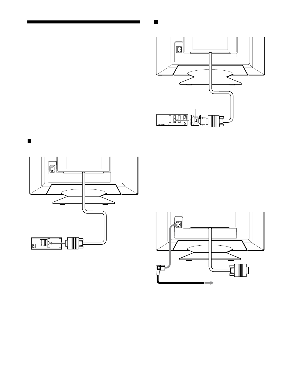 Setup, Step 1: connect your monitor to your computer, Step 2: connect the power cord | Step 1 | Sony CPD-E500 User Manual | Page 6 / 52