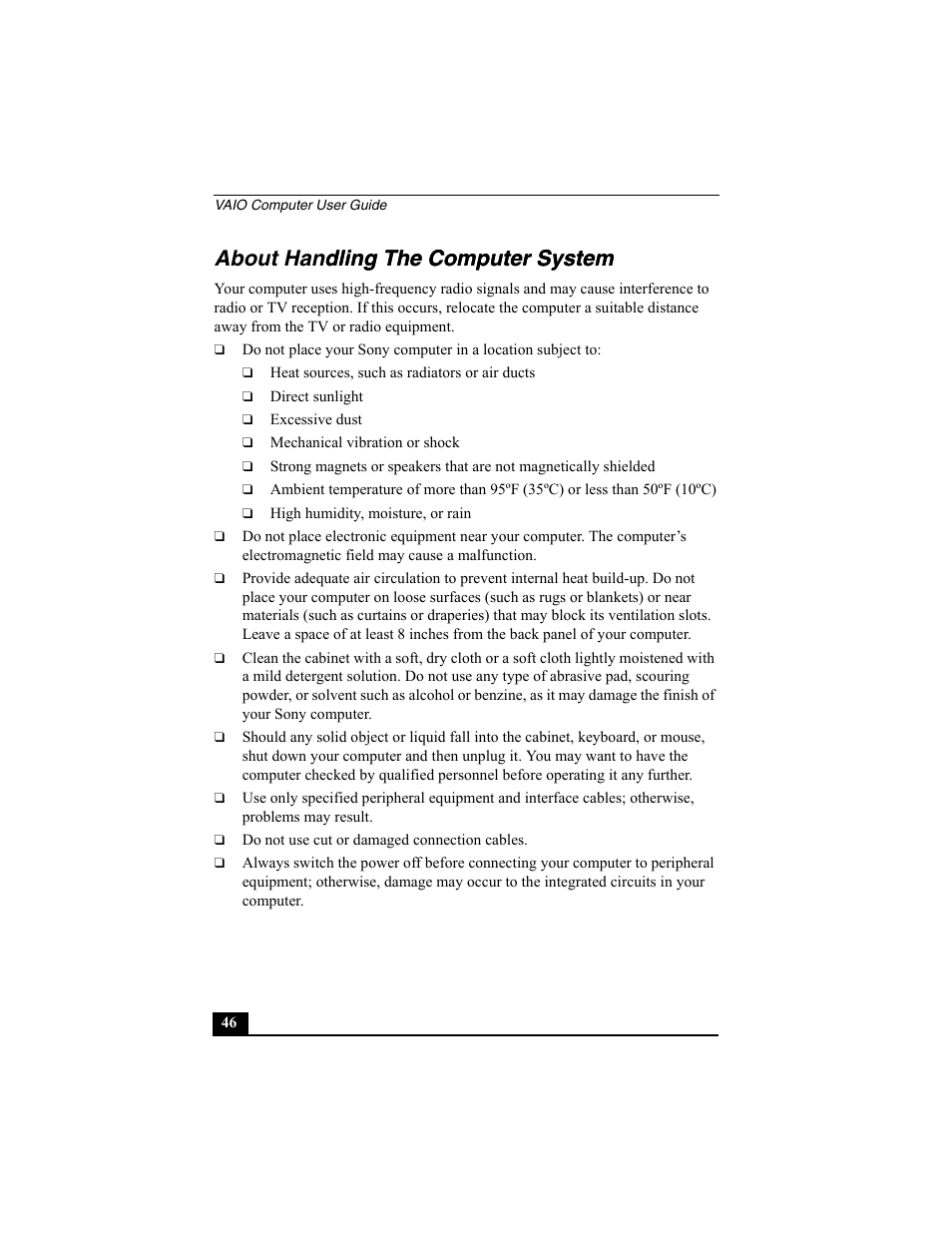 Sony PCV-W10 User Manual | Page 46 / 76