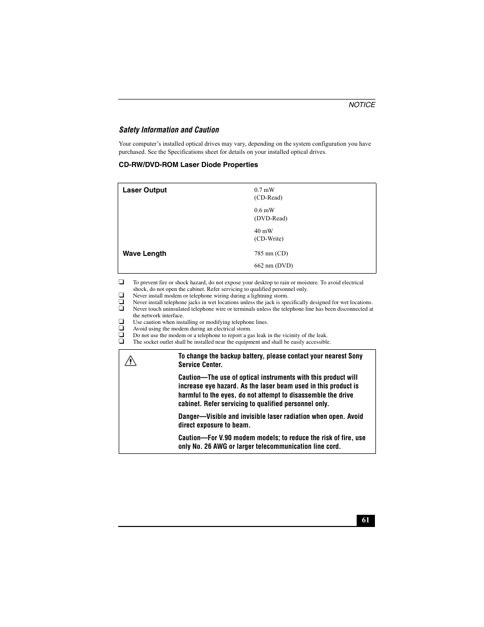 Sony PCV-W10 User Manual | Page 61 / 76