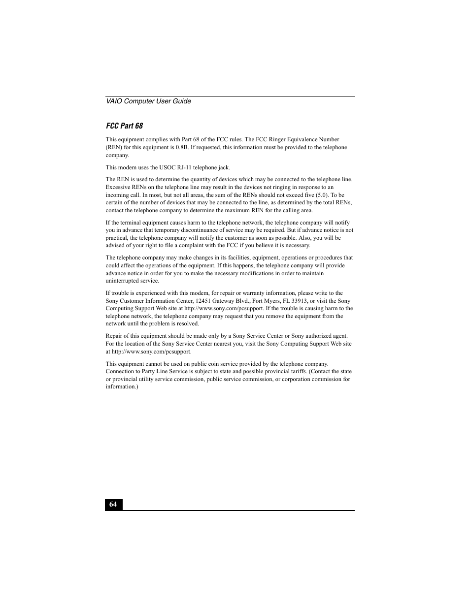 Sony PCV-W10 User Manual | Page 64 / 76