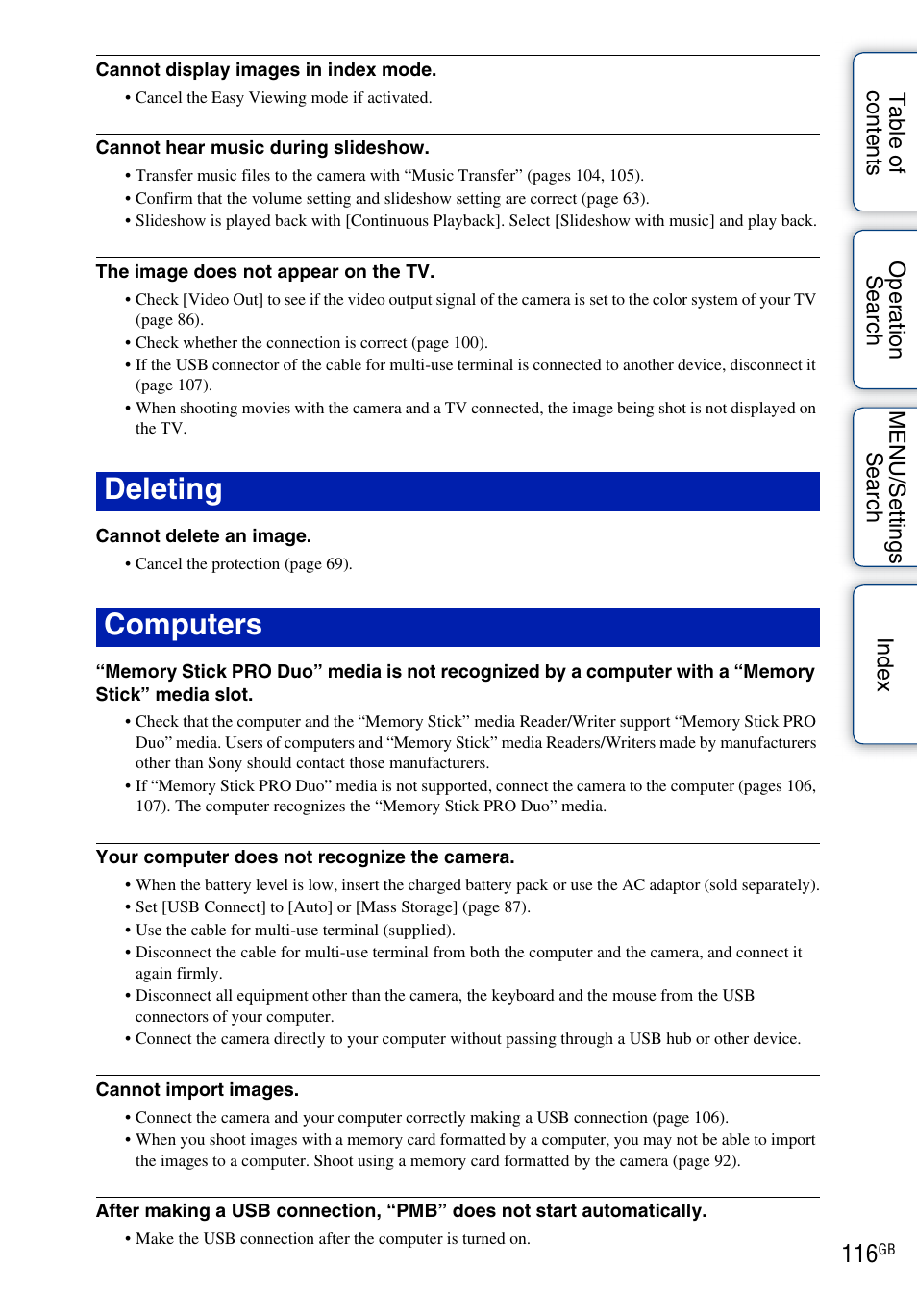 Deleting computers | Sony Cyber-shot 4-172-679-12(1) User Manual | Page 116 / 132