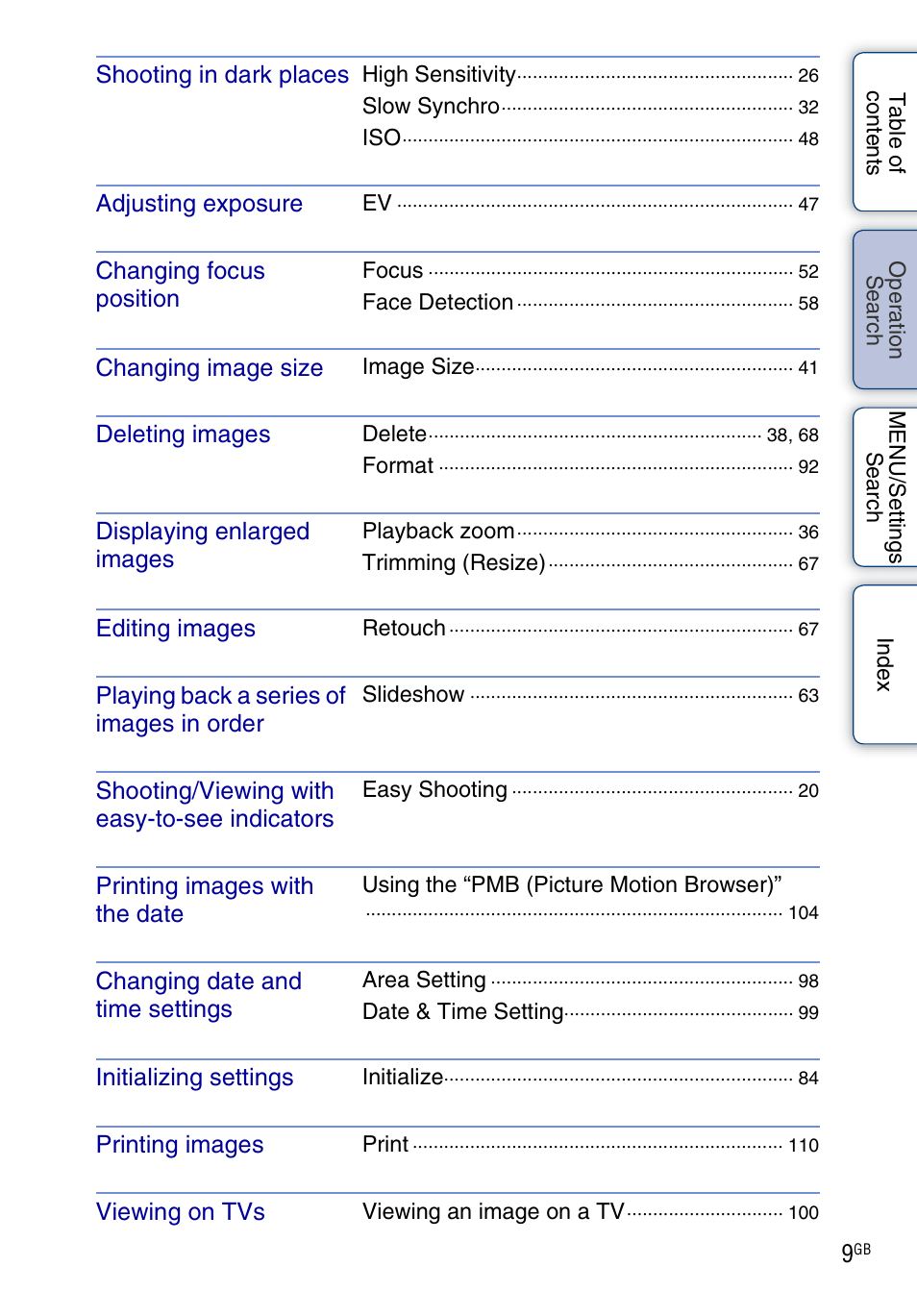 Sony Cyber-shot 4-172-679-12(1) User Manual | Page 9 / 132