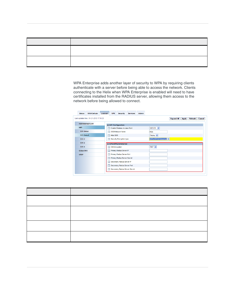 Wpa enterprise | Sony AIRLINK HELIX 2140847 User Manual | Page 39 / 63