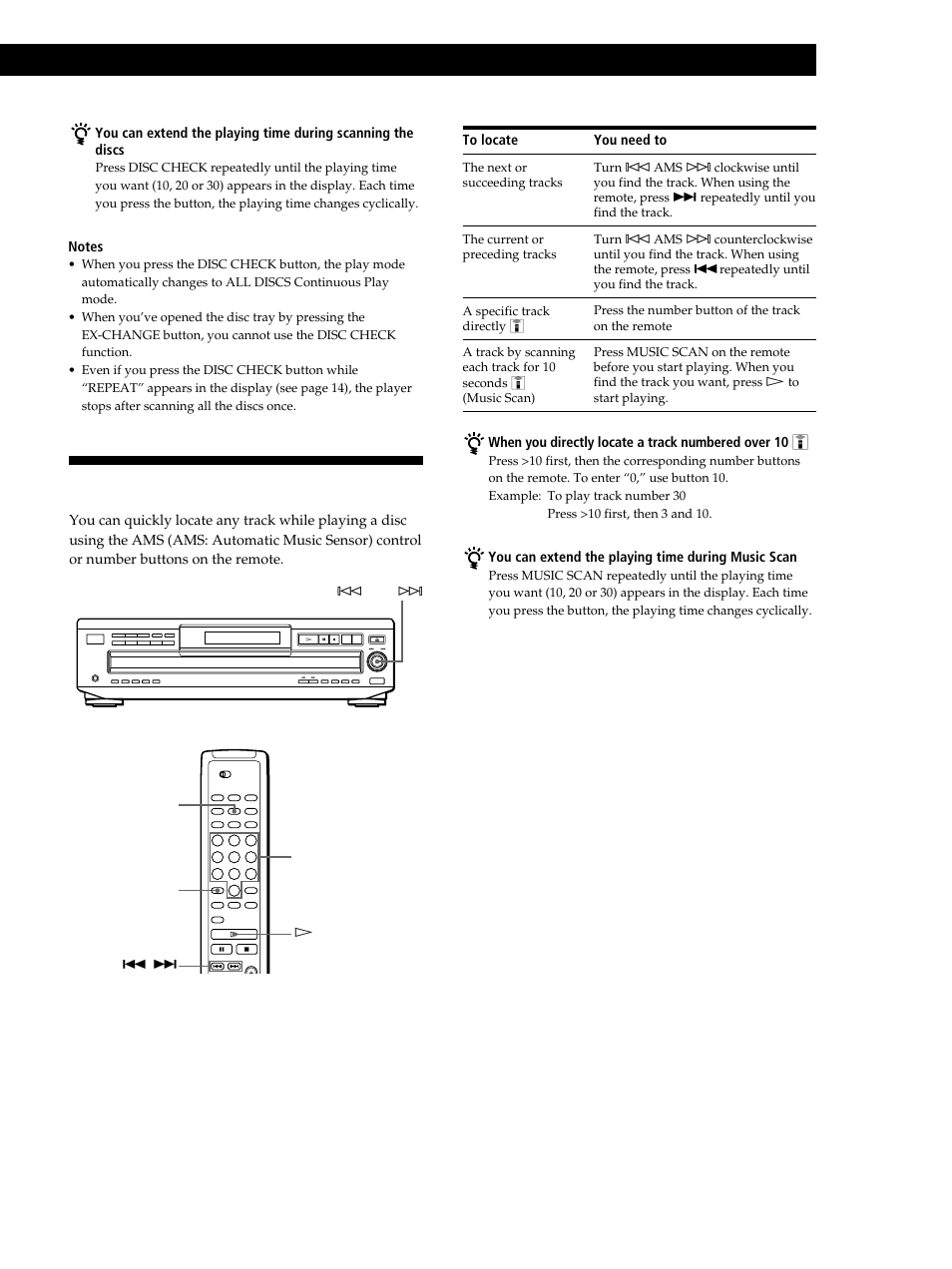 Locating a specific track, Playing cds | Sony CDP-CE515 User Manual | Page 13 / 112