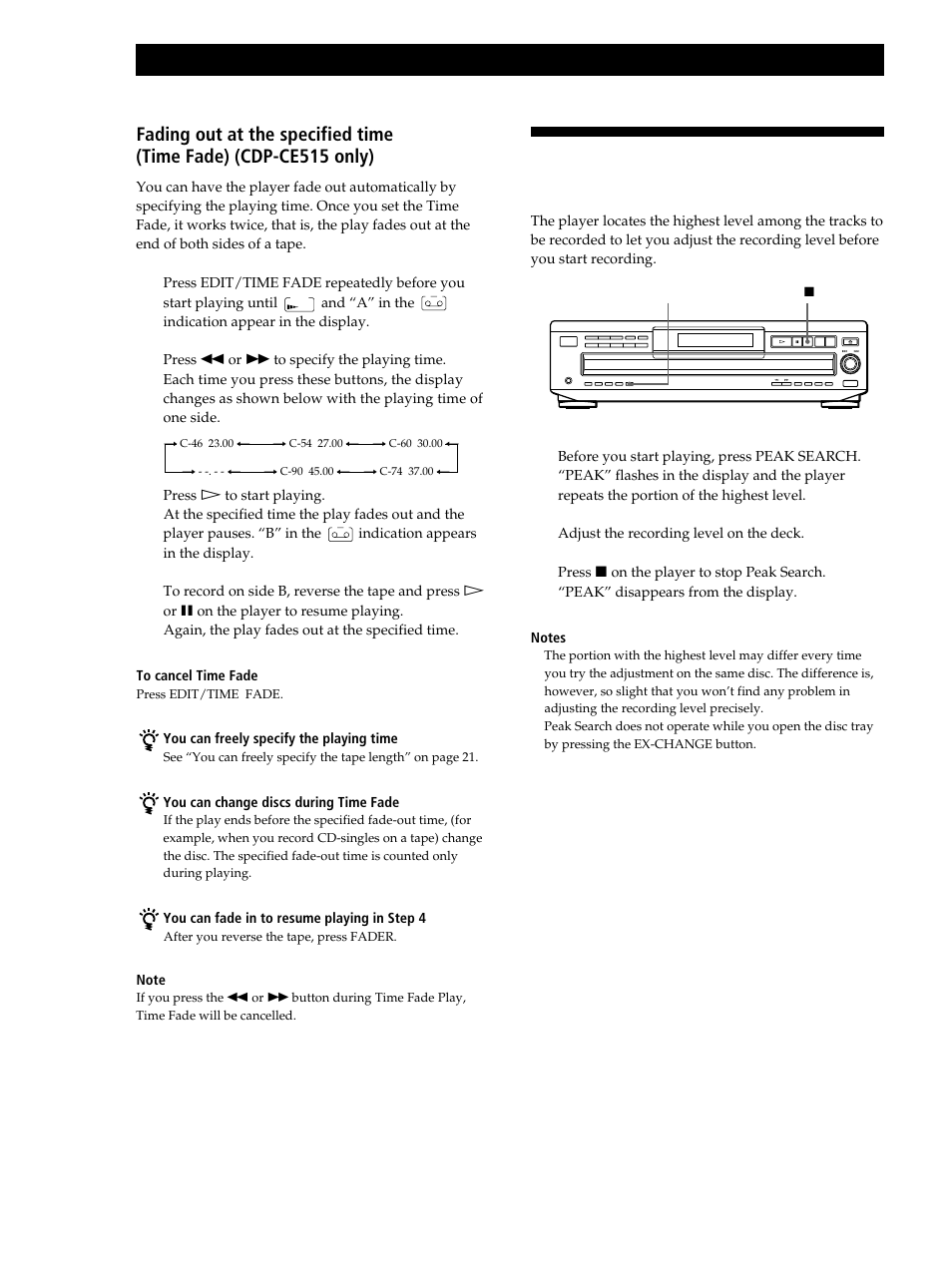 Recording from cds | Sony CDP-CE515 User Manual | Page 22 / 112