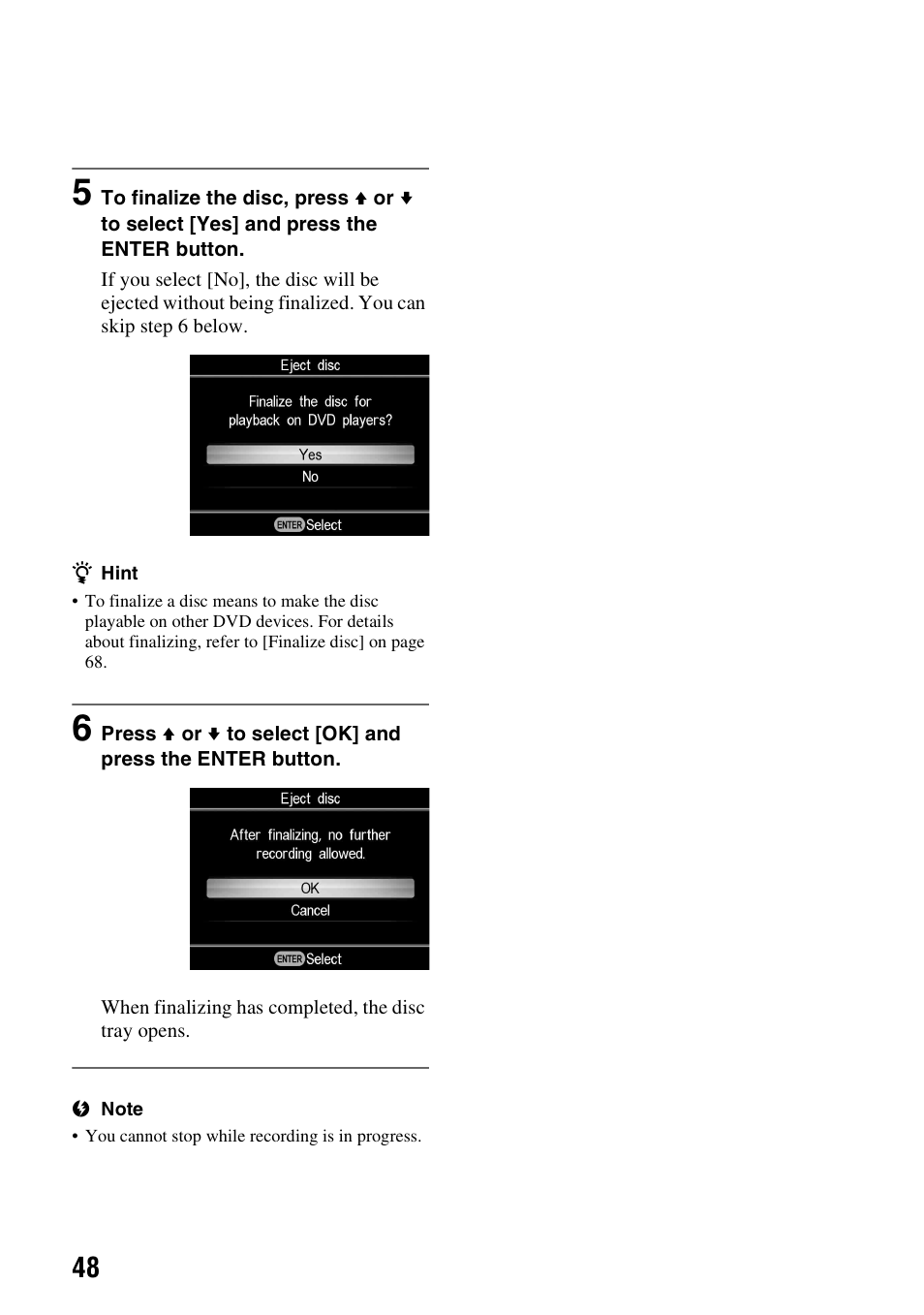Sony VRD-MC6 User Manual | Page 48 / 92