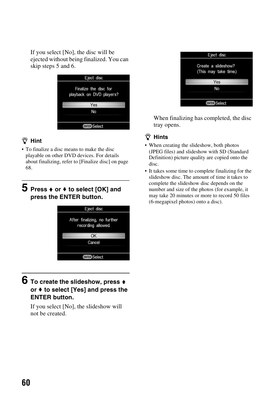 Sony VRD-MC6 User Manual | Page 60 / 92