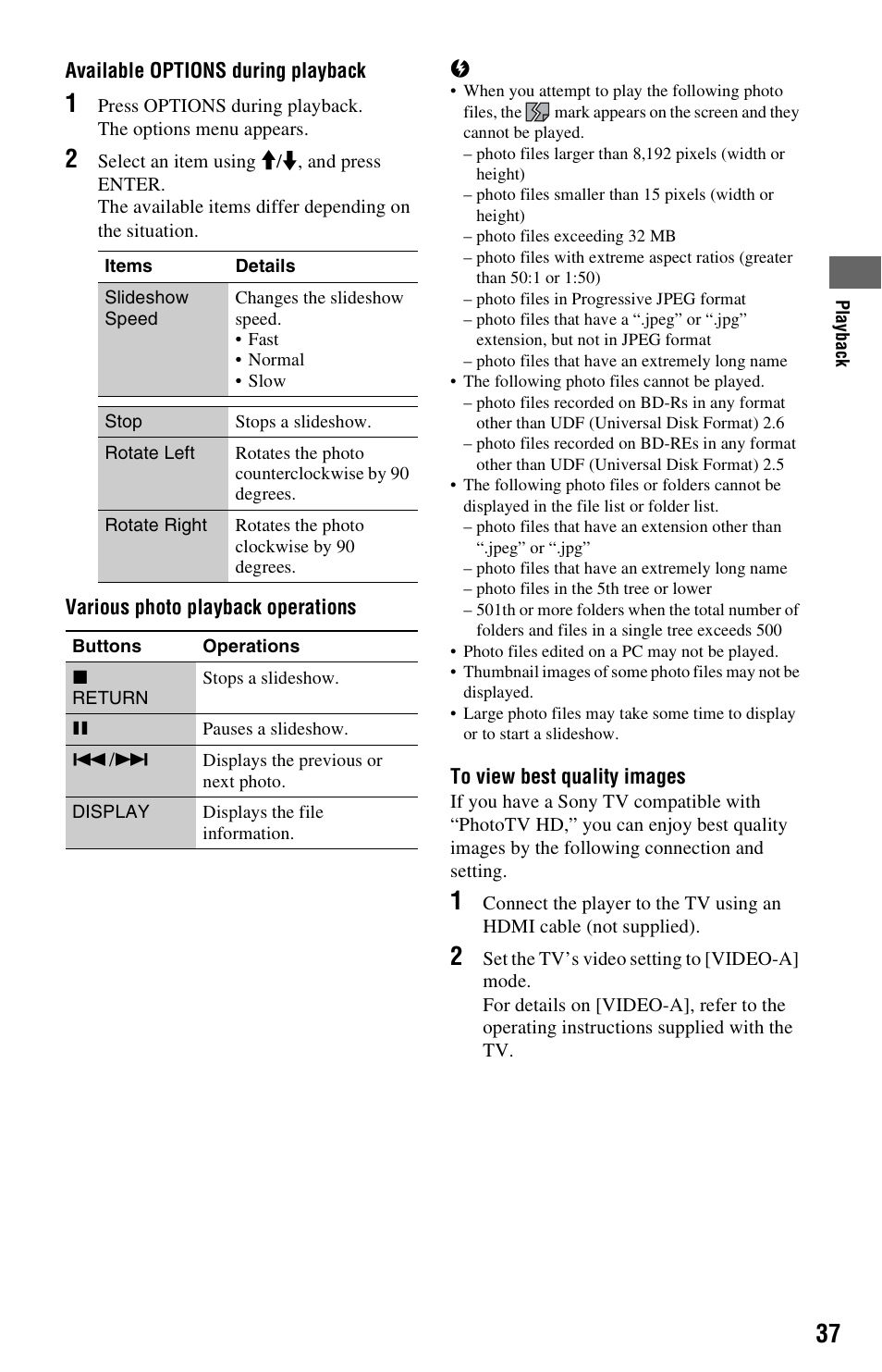 Sony BDP-S350 User Manual | Page 37 / 71