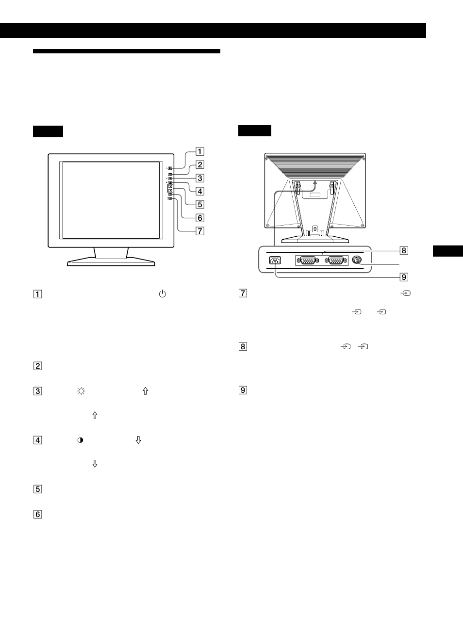 Identification des composants et des commandes, Préparation | Sony CPD-L181A User Manual | Page 23 / 96