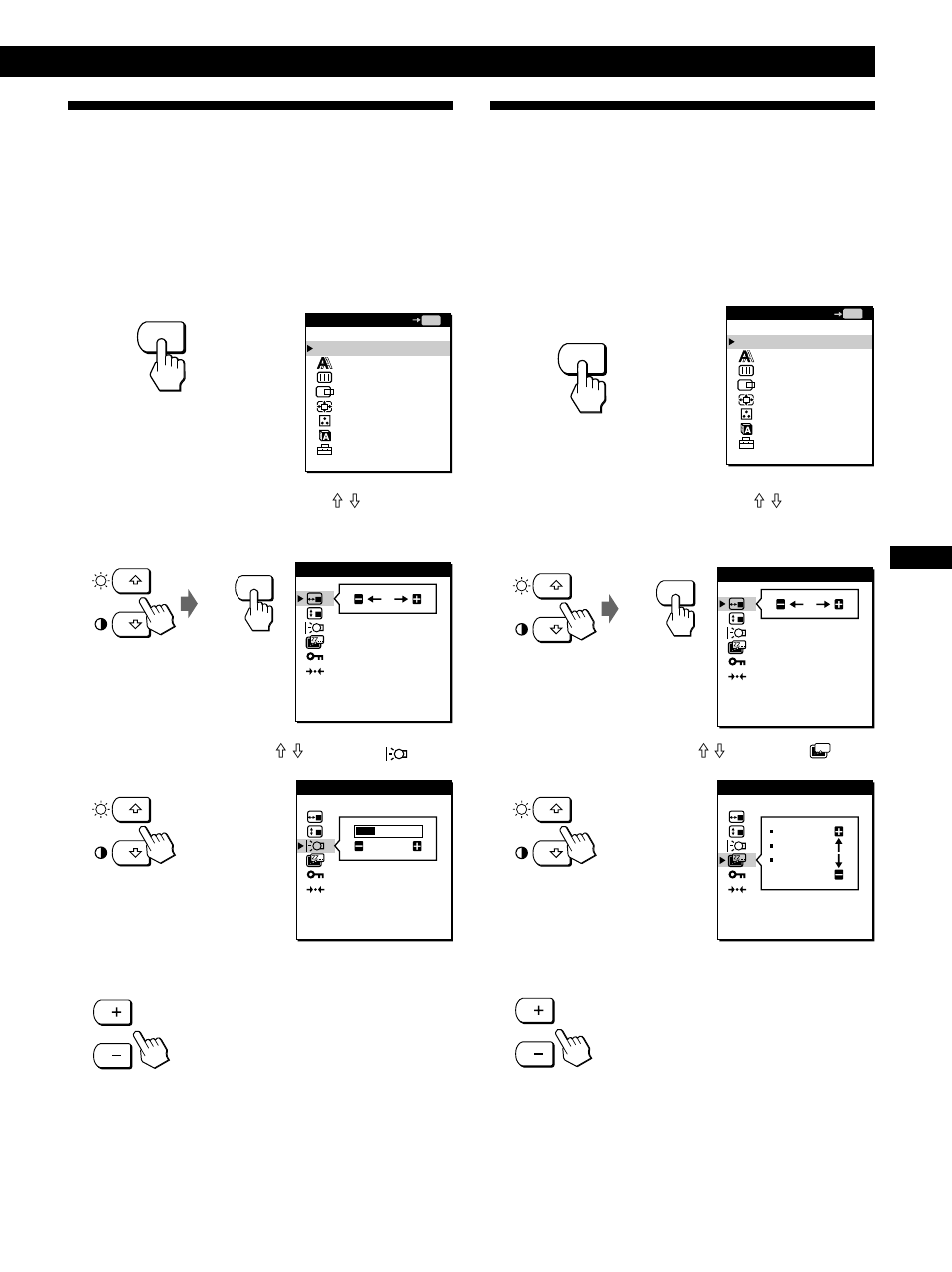 Einstellen der hintergrundbeleuchtung, Einstellen des monitors | Sony CPD-L181A User Manual | Page 52 / 96