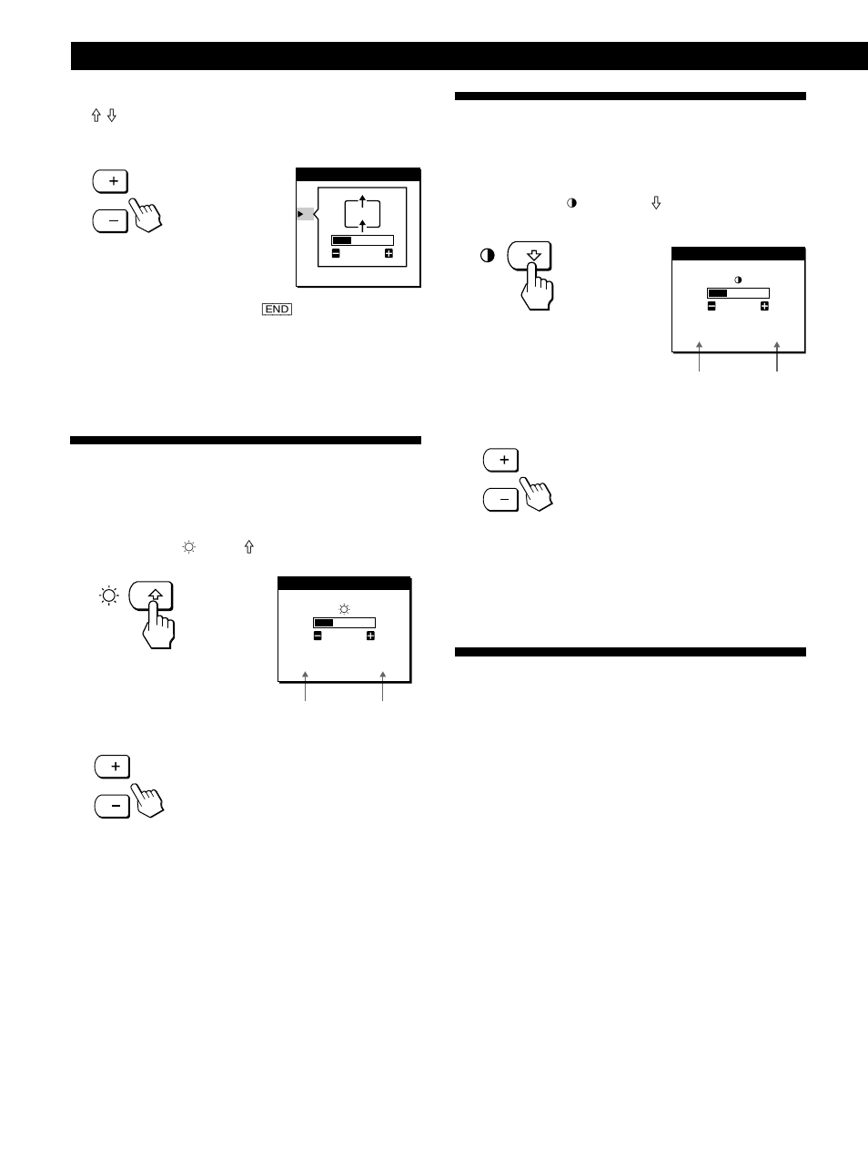 Ajuste del brillo de la imagen, Ajuste del contraste, Cambio del tamaño de la imagen según la señal | Personalización del monitor | Sony CPD-L181A User Manual | Page 66 / 96