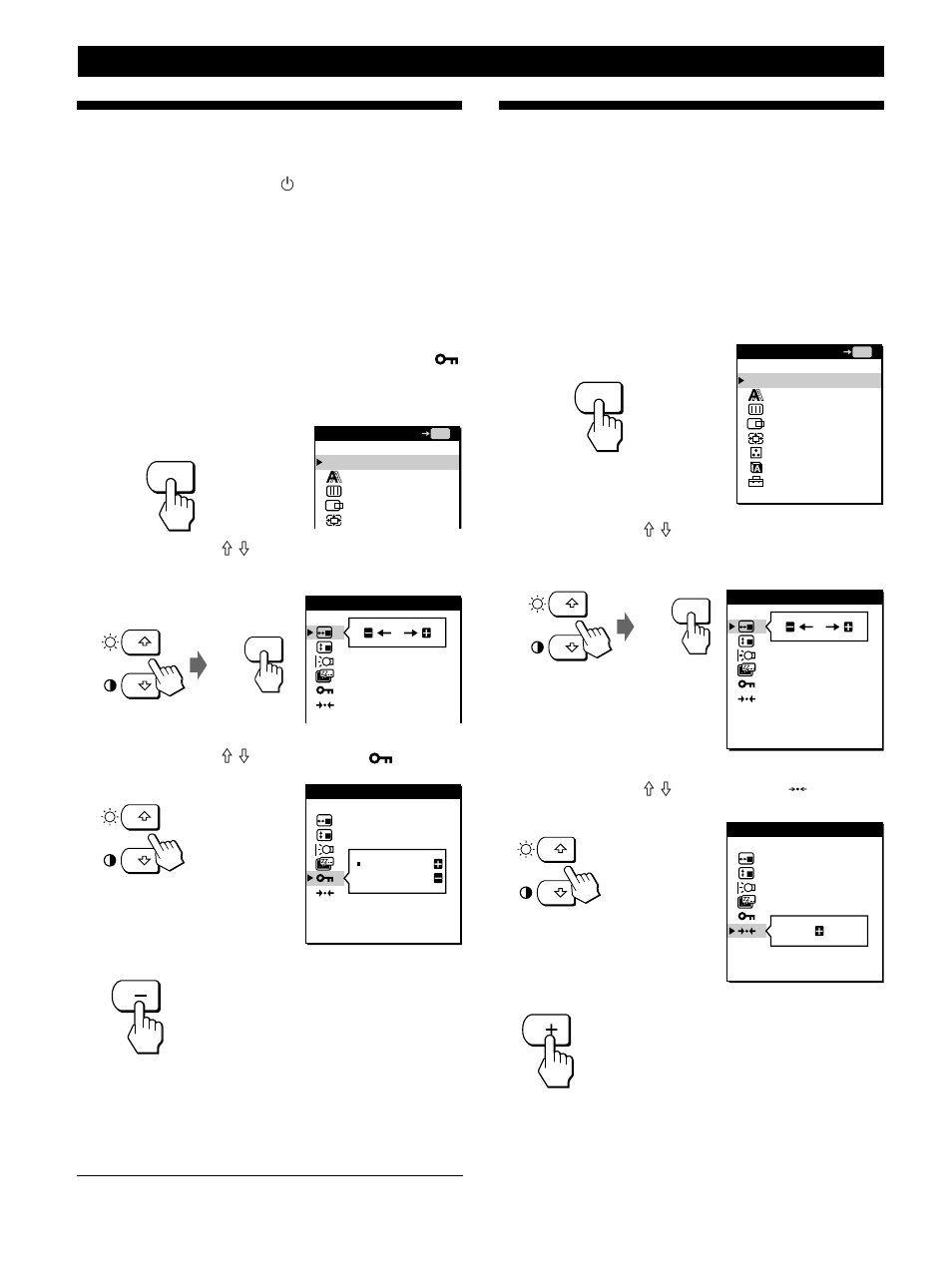 Bloqueo de los controles, Restauración de los ajustes, Personalización del monitor | Sony CPD-L181A User Manual | Page 70 / 96