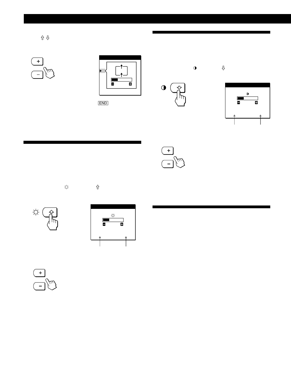 Regolazione della luminosità dell’immagine, Regolazione del contrasto, Personalizzazione del monitor | Sony CPD-L181A User Manual | Page 84 / 96