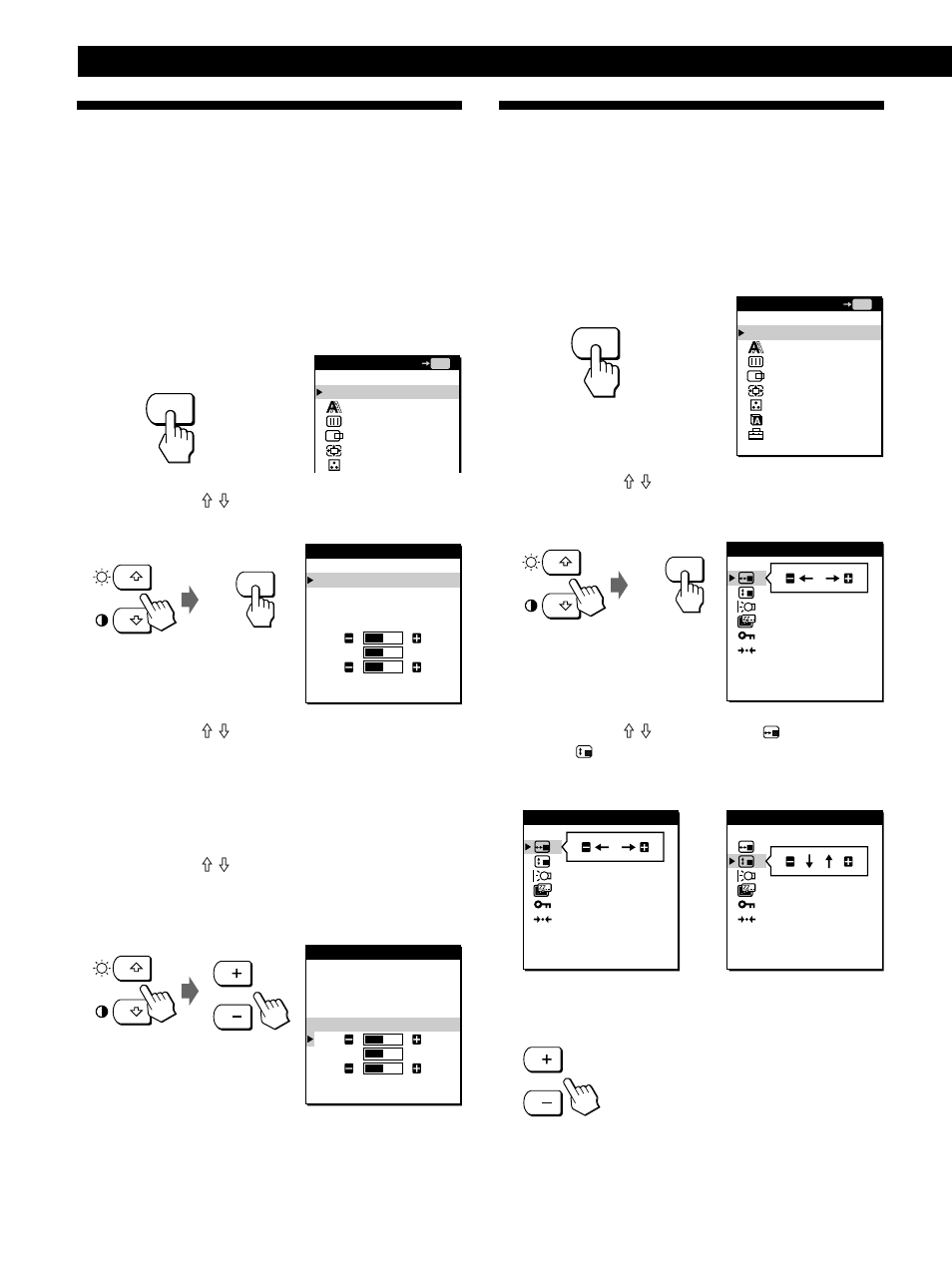 Modifica o regolazione della temperatura di colore, Modifica della posizione della videata, Personalizzazione del monitor | Sony CPD-L181A User Manual | Page 86 / 96