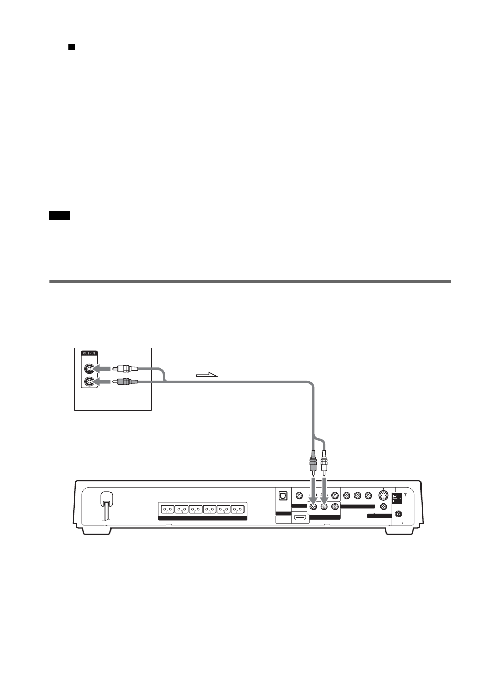 Connecting the audio cords, About dvd software types and the conversion method, Either of the above conditions is not met | Xinterlace, Tv to video 2 (audio in) | Sony DAV-FX80 User Manual | Page 28 / 104