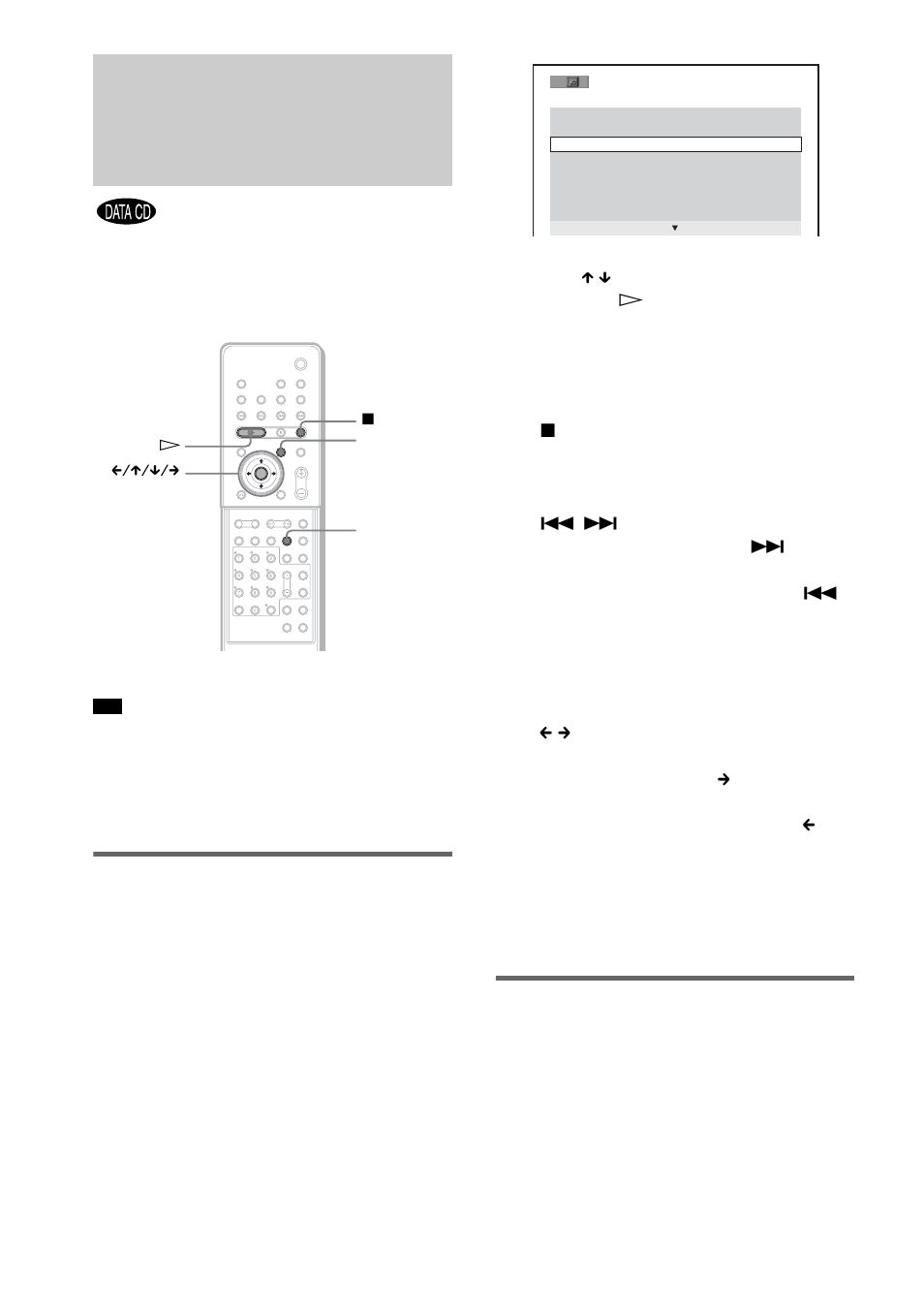 Selecting an album, Selecting an mp3 audio track, Playing data cds with mp3 audio | Track and jpeg image files | Sony DAV-FX80 User Manual | Page 46 / 104