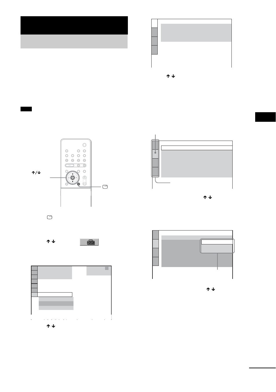 Settings and adjustments, Using the setup display | Sony DAV-FX80 User Manual | Page 77 / 104
