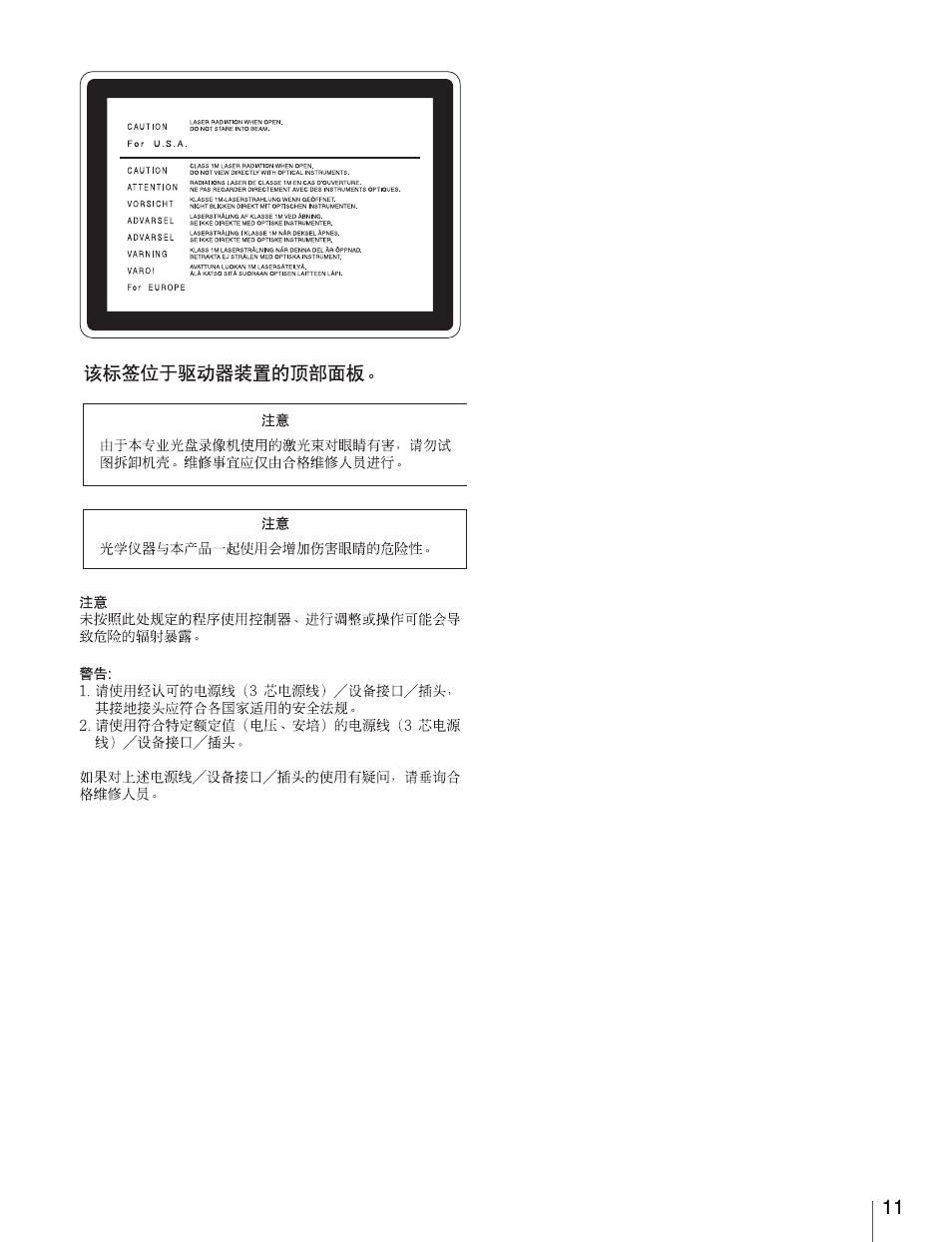 Sony PDW-1500 User Manual | Page 11 / 84