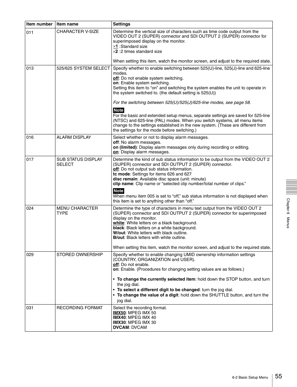 Sony PDW-1500 User Manual | Page 55 / 84