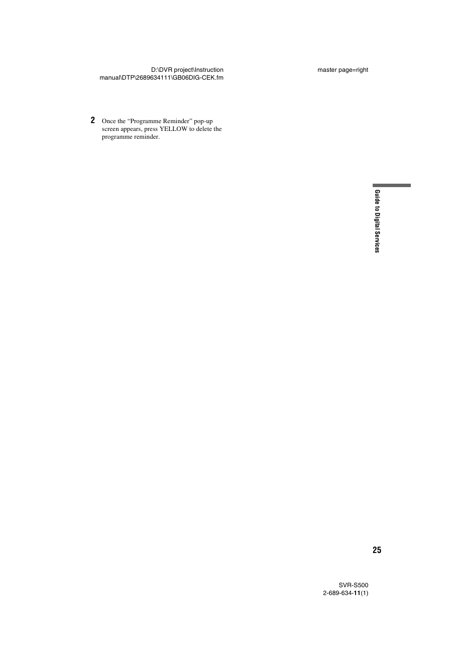 Sony SVR-S500 User Manual | Page 25 / 56