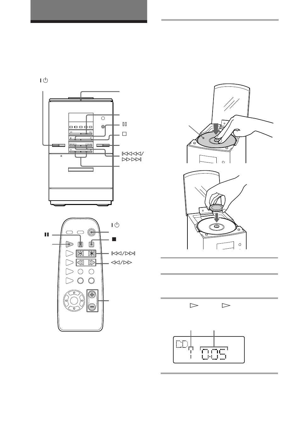 Playing a cd, Basic operations | Sony CMT-ED1/ED1A User Manual | Page 12 / 36