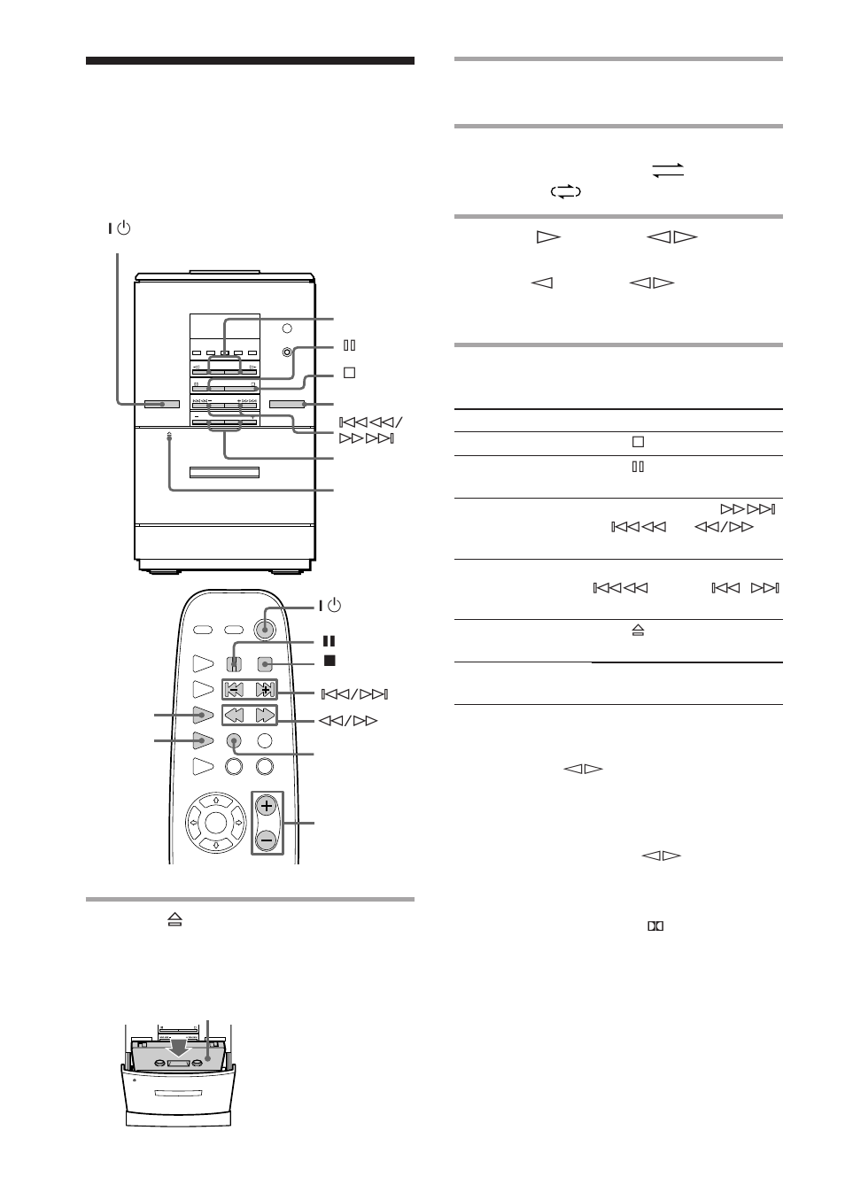 Playing a tape | Sony CMT-ED1/ED1A User Manual | Page 18 / 36