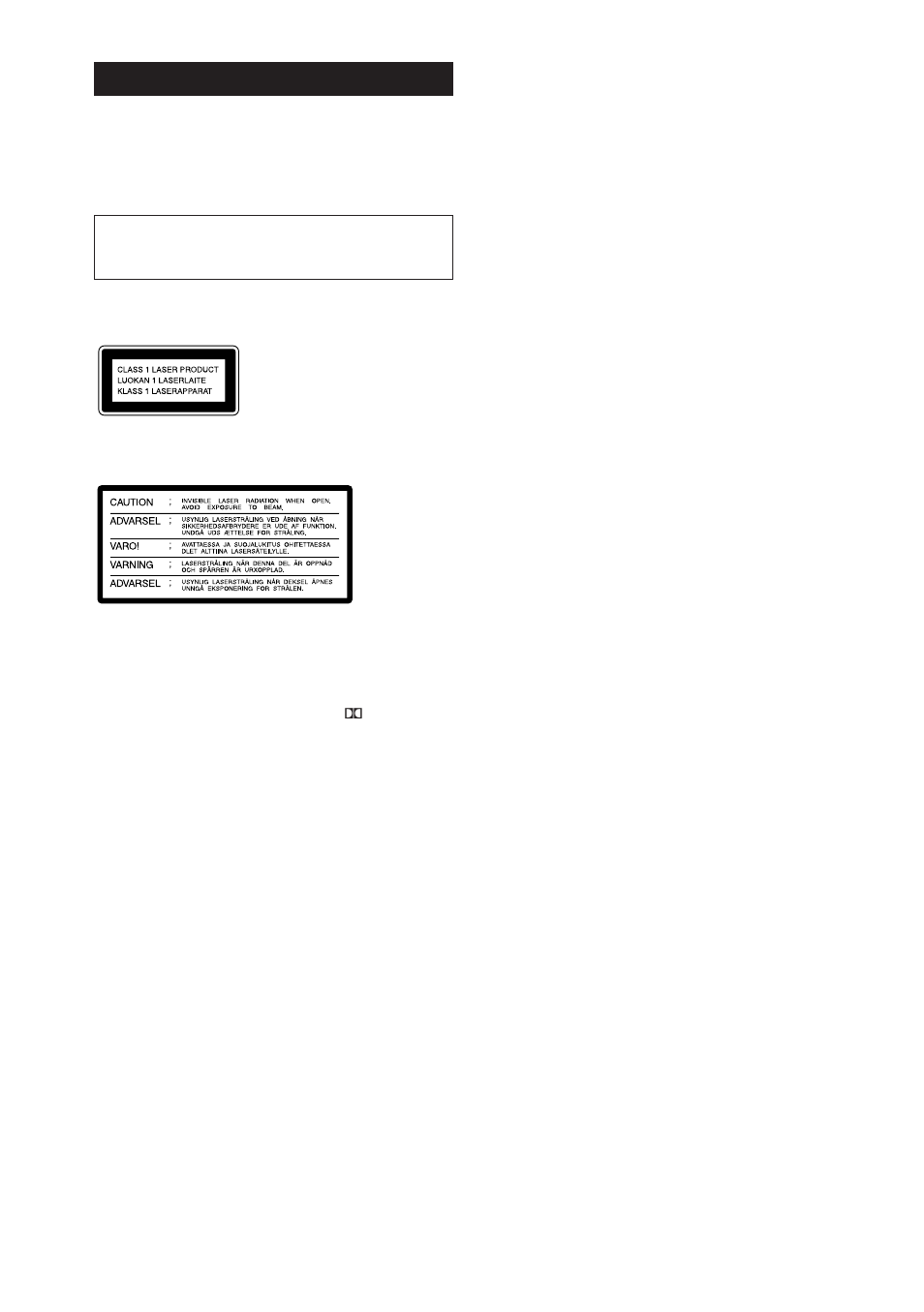 2warning | Sony CMT-ED1/ED1A User Manual | Page 2 / 36