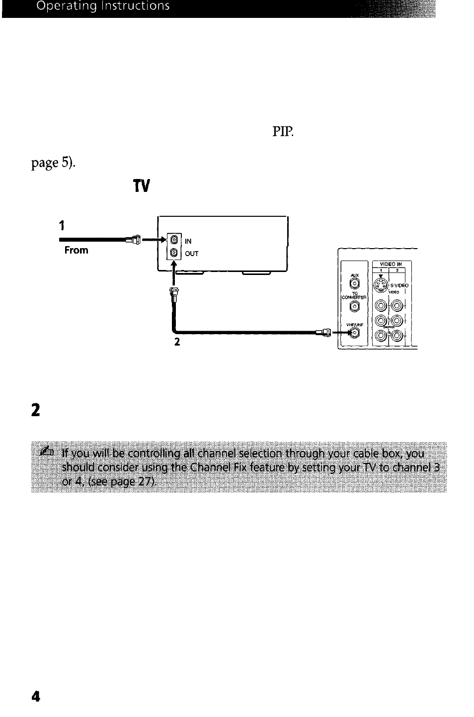 Cable box, Cable box connections, Cable box and | Sony WEGA KV-27FS13 User Manual | Page 12 / 61