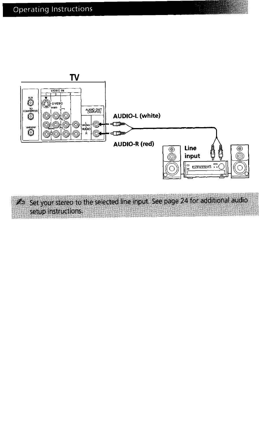 Connecting an audio system | Sony WEGA KV-27FS13 User Manual | Page 20 / 61